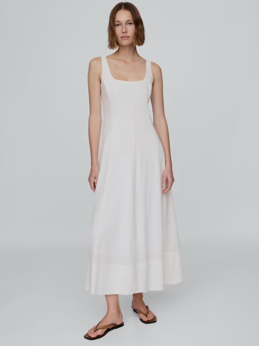 Linen Blend Maxi Dress